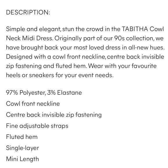 NWOT Meshki Tabitha cowl neck midi dress brown - Picture 9 of 9